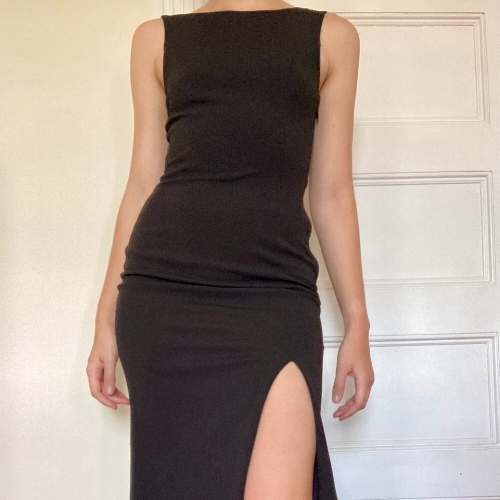Lulu's floor-length backless evening dress